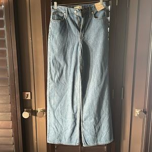 NWT Madewell Superwide-Leg Jeans in Lessard Wash